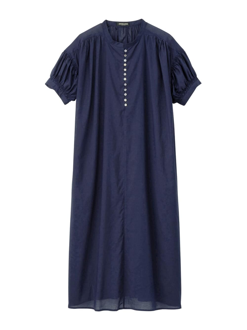マタニティ ワンピース|コットンローンシアーロングワンピース　マタニティ・授乳服【出産後も長く使える】|ネイビー
