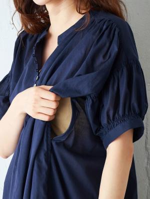 マタニティ ワンピース|コットンローンシアーロングワンピース　マタニティ・授乳服【出産後も長く使える】