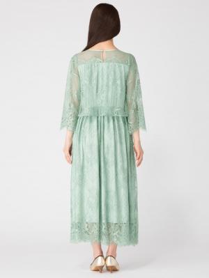 マタニティ ワンピース|スカラップレース切替ワンピース　マタニティ・授乳服【出産後も長く使える】