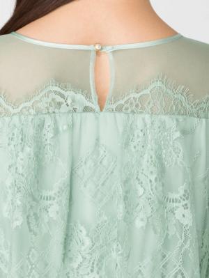 マタニティ ワンピース|スカラップレース切替ワンピース　マタニティ・授乳服【出産後も長く使える】