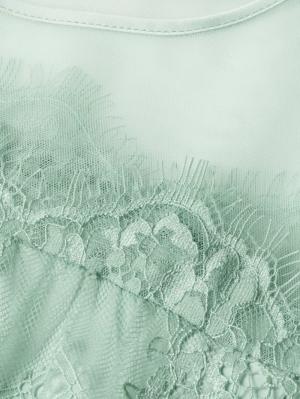 マタニティ ワンピース|スカラップレース切替ワンピース　マタニティ・授乳服【出産後も長く使える】