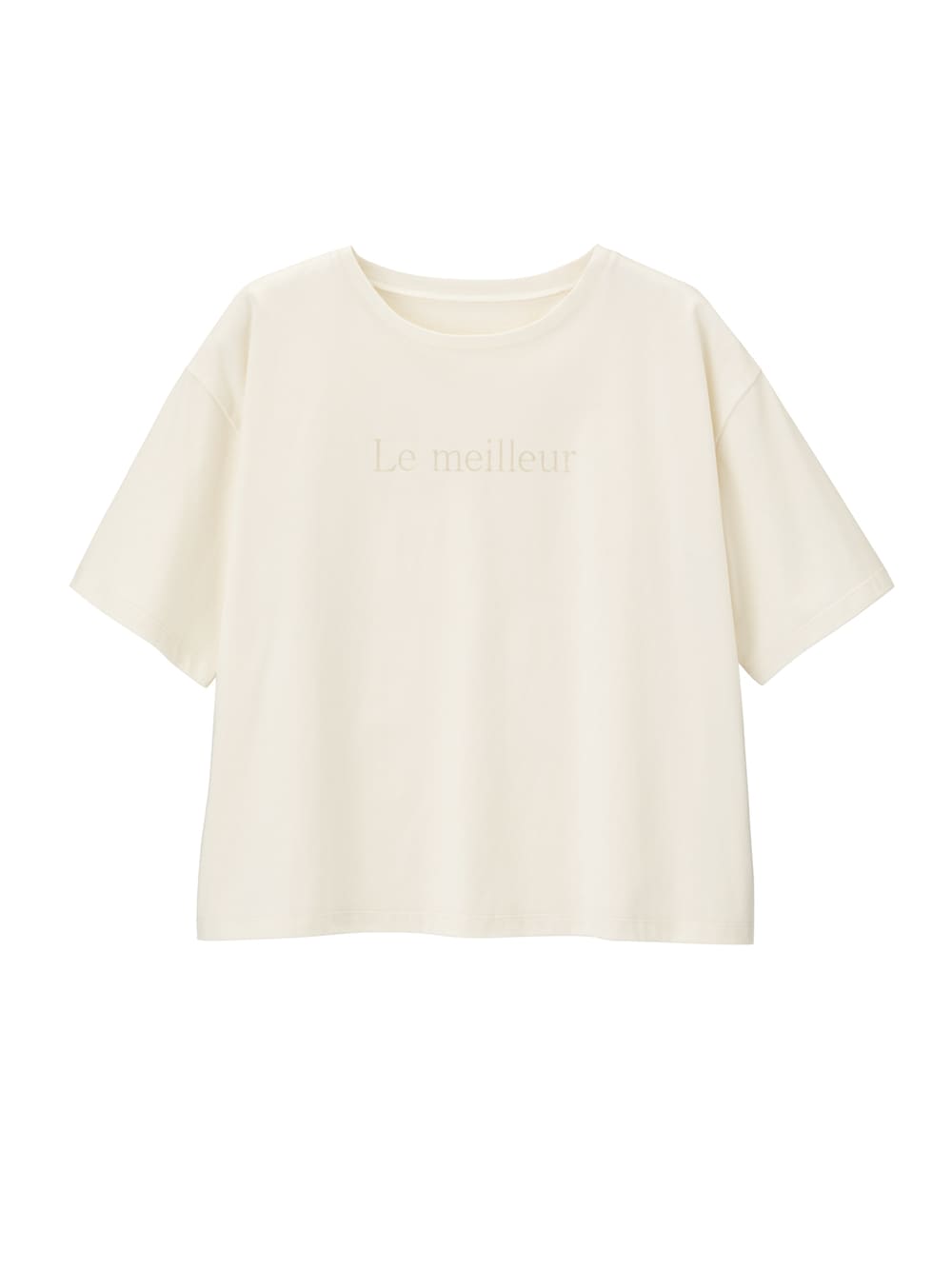 マタニティ トップス|USAコットンドロップショルダーTシャツ マタニティ・授乳服【出産後も長く使える】|オフ(ロゴ)