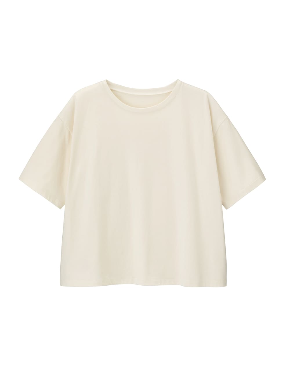 マタニティ トップス|USAコットンドロップショルダーTシャツ マタニティ・授乳服【出産後も長く使える】|オフ(無地)