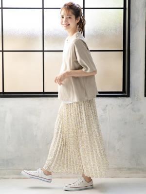 マタニティ トップス|USAコットンドロップショルダーTシャツ マタニティ・授乳服【出産後も長く使える】|グレージュ(無地)