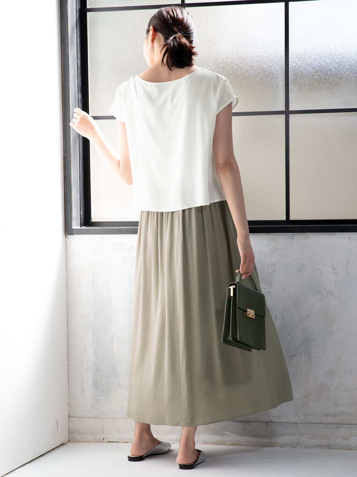 マタニティ ワンピース|レイヤードロングワンピース　マタニティ・授乳服【出産後も長く使える】