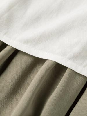 マタニティ ワンピース|レイヤードロングワンピース　マタニティ・授乳服【出産後も長く使える】