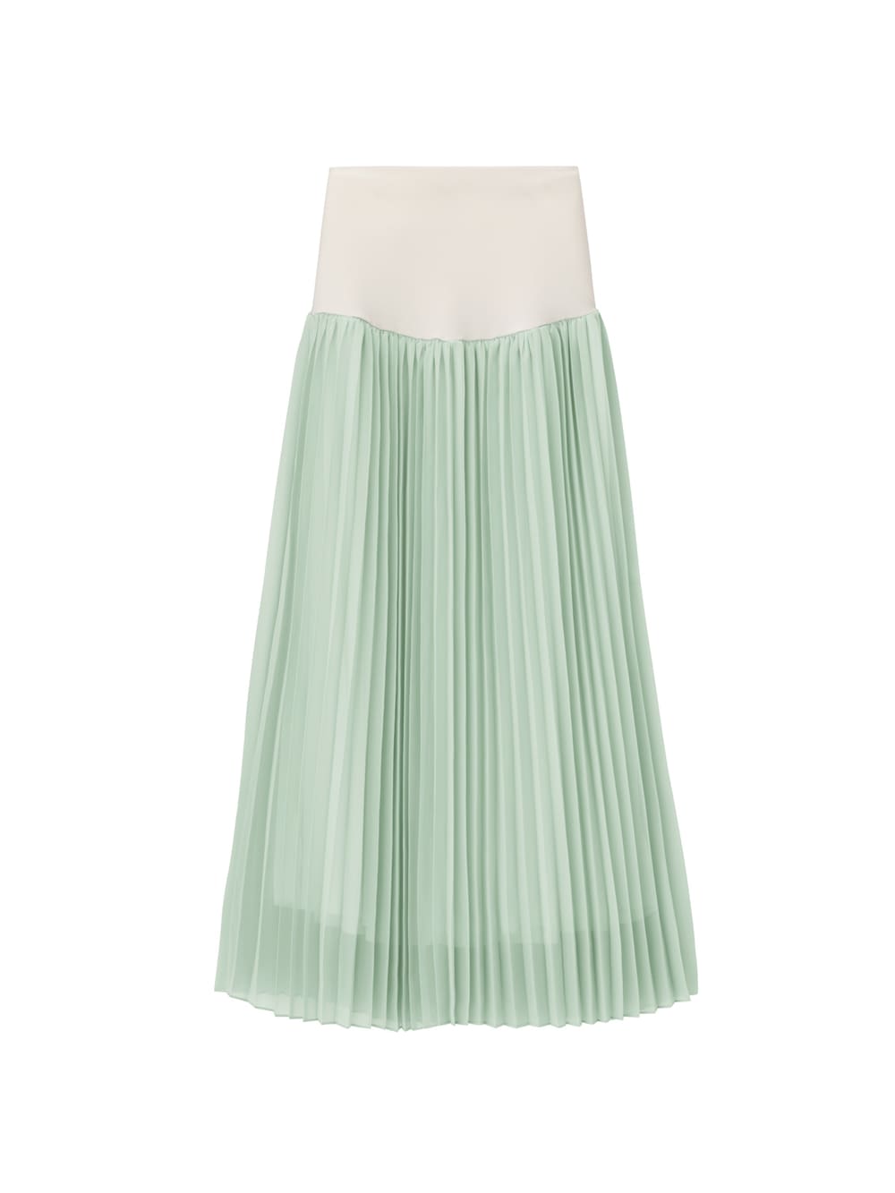 マタニティ スカート|【産前産後】ライトシフォンプリーツスカート【出産後も長く使える】|ミント