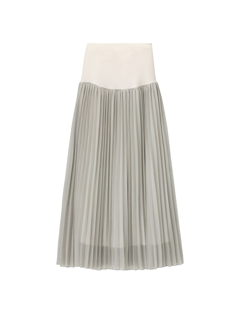 マタニティ スカート|【産前産後】ライトシフォンプリーツスカート【出産後も長く使える】|ライトグレー
