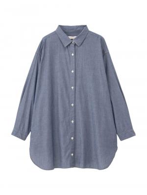 マタニティ パジャマ・ルームウェア|【授乳しやすい】【セット】ダンガリーチュニックシャツ＆産前産後ワイドパンツ|ネイビー