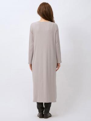 マタニティ ワンピース|【親子コーデ可】リブヘンリーネックロングワンピース　マタニティ・授乳服【出産後も長く使える】