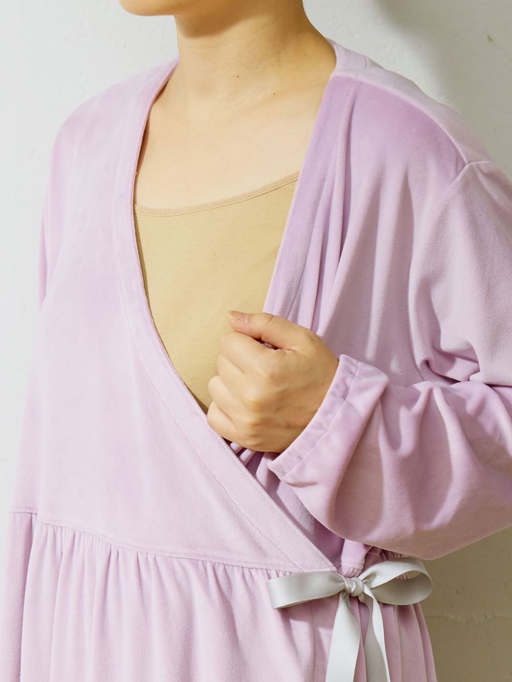 Fairy 授乳しやすい セット ストレッチベロアカシュクールワンピース パンツセットパジャマ マタニティウェア 授乳服通販 エンジェリーベ 公式