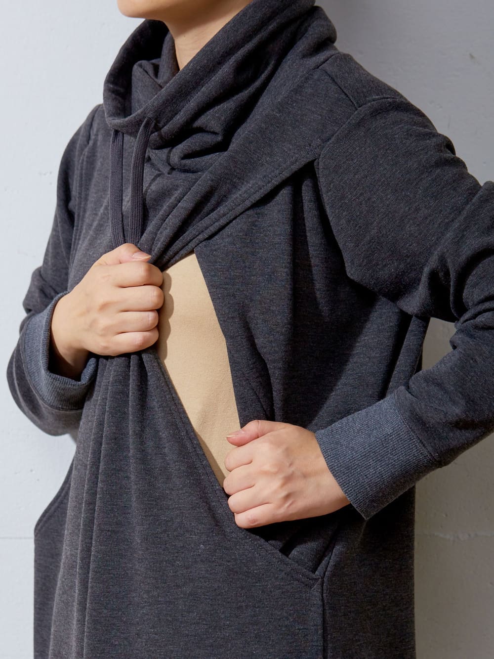 マタニティ パジャマ・ルームウェア|fairy（フェアリー）【授乳口付】【あったか】裏シャギールームワンピース