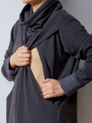 マタニティ パジャマ・ルームウェア|fairy（フェアリー）【授乳口付】【あったか】裏シャギールームワンピース