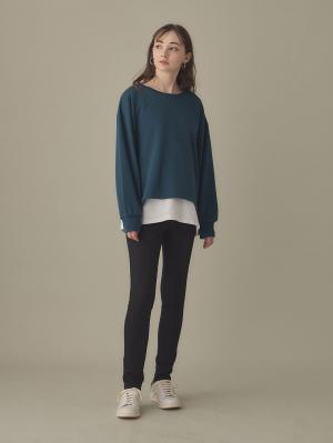 マタニティレッグウェア|fairy(フェアリー)【産前産後対応】【あったか】裏シャギーらくちんレギンスパンツ【出産後も長く使える】|ブラック