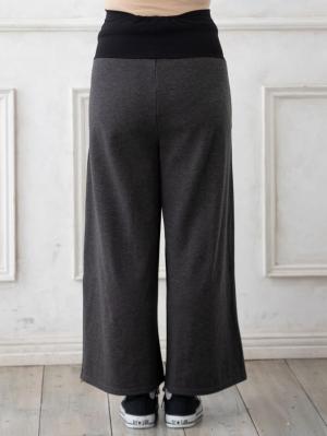 マタニティ パンツ|fairy（フェアリー）【産前産後対応】【あったか】裏シャギーらくちんワイドパンツ【出産後も長く使える】