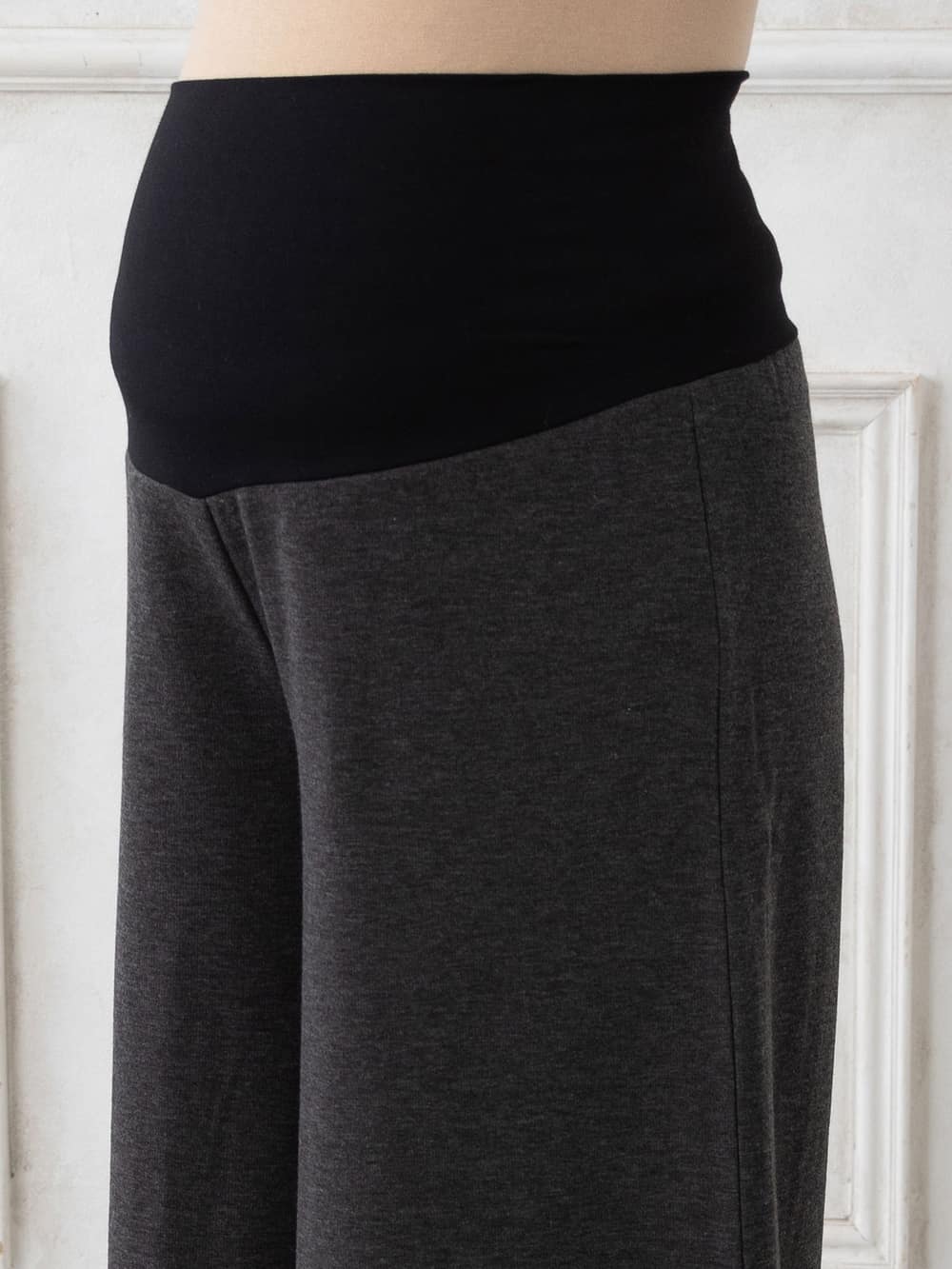 マタニティ パンツ|fairy（フェアリー）【産前産後対応】【あったか】裏シャギーらくちんワイドパンツ【出産後も長く使える】