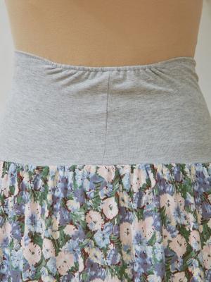 マタニティ スカート|【産前産後対応】花柄ティアードスカート【出産後も長く使える】