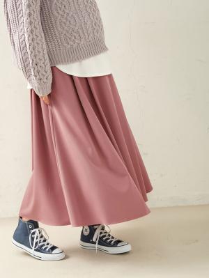 【産前産後対応】ベネシャンタックフレアスカート【出産後も長く使える】29792
