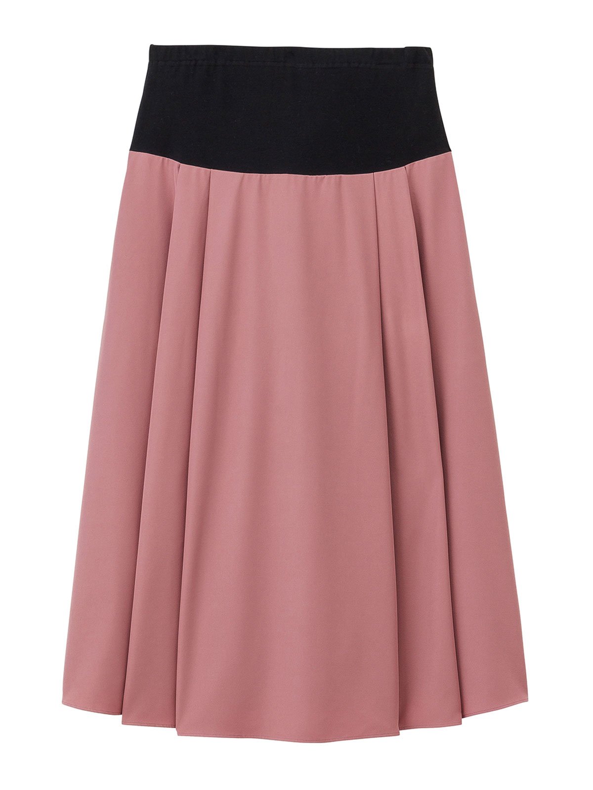 マタニティ スカート|【産前産後対応】ベネシャンタックフレアスカート【出産後も長く使える】|モーブピンク