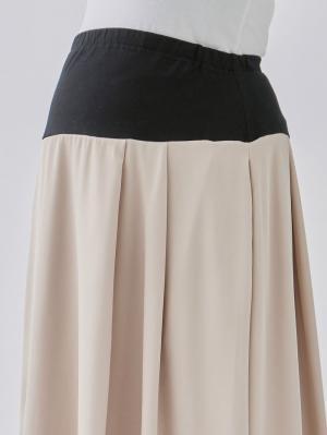 マタニティ スカート|【産前産後対応】ベネシャンタックフレアスカート【出産後も長く使える】