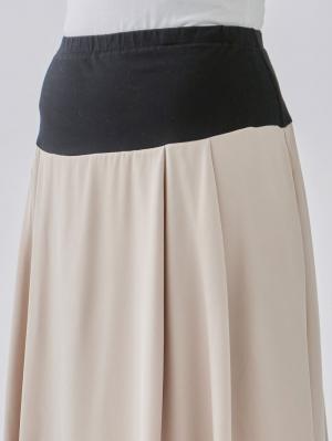 マタニティ スカート|【産前産後対応】ベネシャンタックフレアスカート【出産後も長く使える】