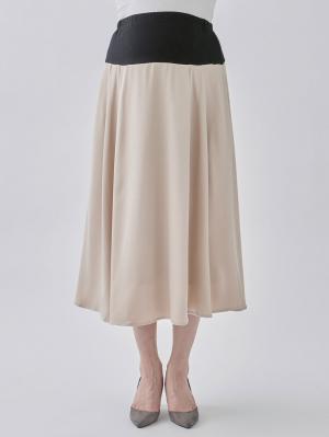 マタニティ スカート|【産前産後対応】ベネシャンタックフレアスカート【出産後も長く使える】