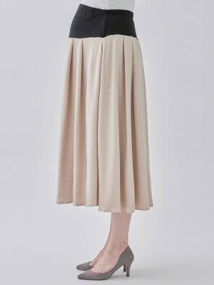マタニティ スカート|【産前産後対応】ベネシャンタックフレアスカート【出産後も長く使える】