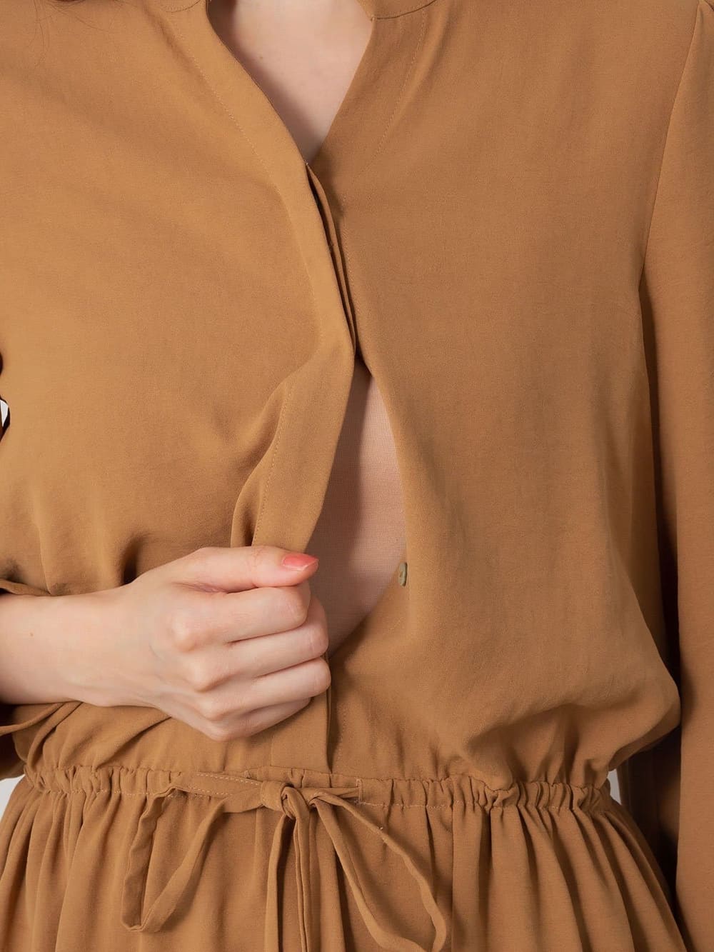 マタニティ ワンピース|ウエストギャザーフレアワンピース　マタニティ・授乳服【出産後も長く使える】