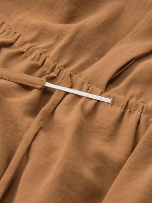 マタニティ ワンピース|ウエストギャザーフレアワンピース　マタニティ・授乳服【出産後も長く使える】