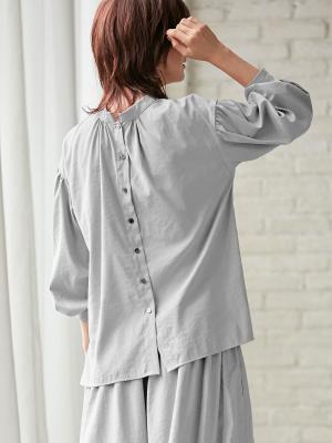 マタニティ トップス|ピーチ素材2WAYギャザーフレアトップス マタニティ・授乳服【出産後も長く使える】