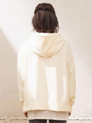 マタニティ トップス|ミニ裏毛起毛BIGスウェットフーディー　マタニティ・授乳服【出産後も長く使える】