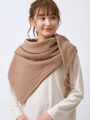 綿100％Wガーセ授乳ケープにもなるスワドル　マタニティ・ベビー29808