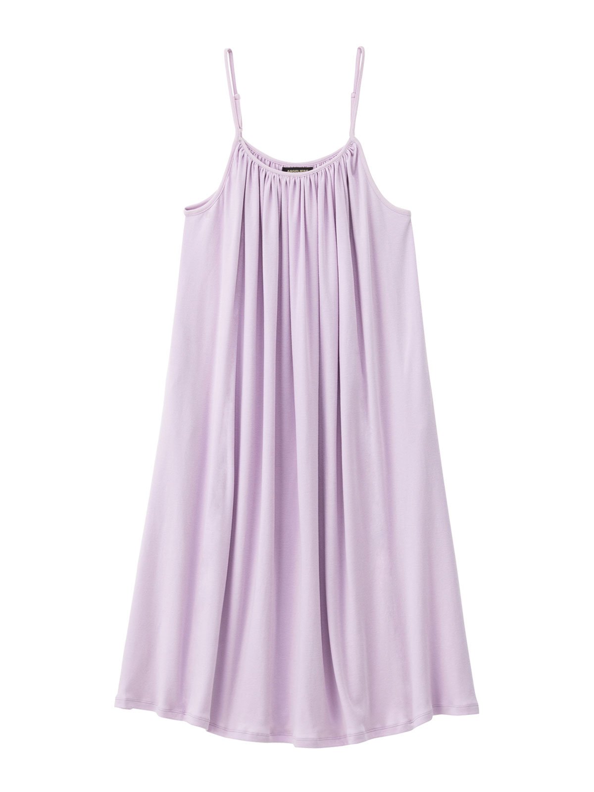 マタニティ ワンピース|オールシーズン使えるやわらかスムースギャザーキャミワンピース　マタニティ・授乳服【出産後も長く使える】|パープル