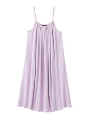 マタニティ ワンピース|オールシーズン使えるやわらかスムースギャザーキャミワンピース　マタニティ・授乳服【出産後も長く使える】|パープル