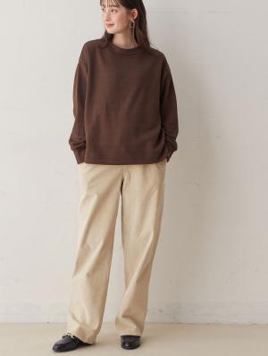 マタニティ トップス|ain(アイン)レイヤード風ニットソープルオーバートップス マタニティ・授乳服【出産後も長く使える】