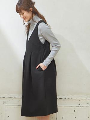 （LOVE MIC)リップルジャンパースカート　マタニティ・授乳服