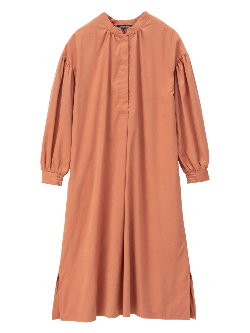 ピーチ素材2WAYギャザーワンピース マタニティ・授乳服