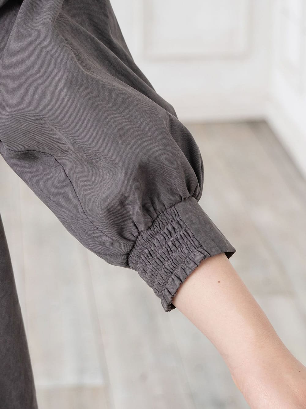 マタニティ ワンピース|ピーチ素材2WAYギャザーワンピース　マタニティ・授乳服