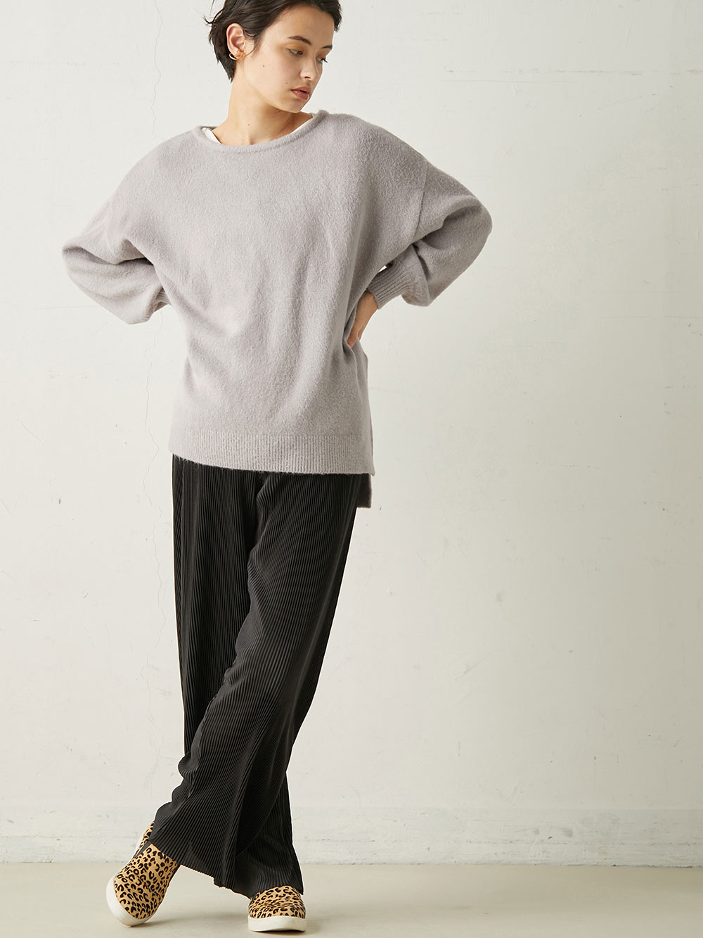 もっちりボートネックニットトップス マタニティ・授乳服【出産後も長く使える】 | マタニティ トップス(品番：29831)  ｜マタニティウェア・授乳服通販｜ エンジェリーベ 公式