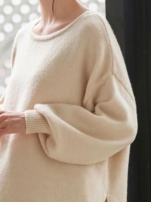 マタニティ トップス|もっちりボートネックニットトップス　マタニティ・授乳服【出産後も長く使える】