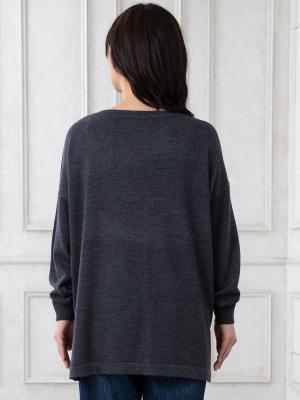 マタニティ トップス|【抗菌・防臭加工】ウール混スリットネックニットトップス　マタニティ・授乳服【出産後も長く使える】