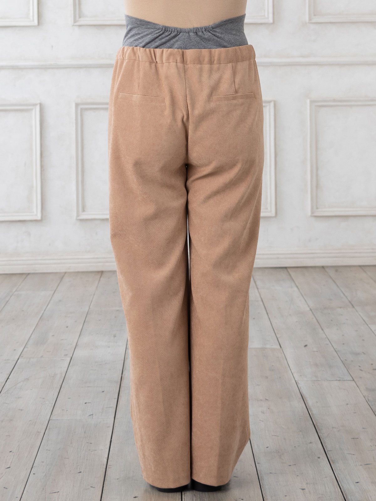 マタニティ パンツ|【マタニティ・産後兼用】微起毛ストレッチツイルパンツ【出産後も長く使える】