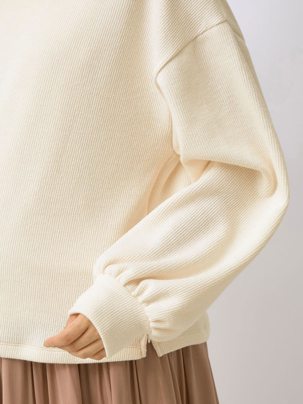 マタニティ トップス|リップルボートネックトップス　マタニティ・授乳服【出産後も長く使える】