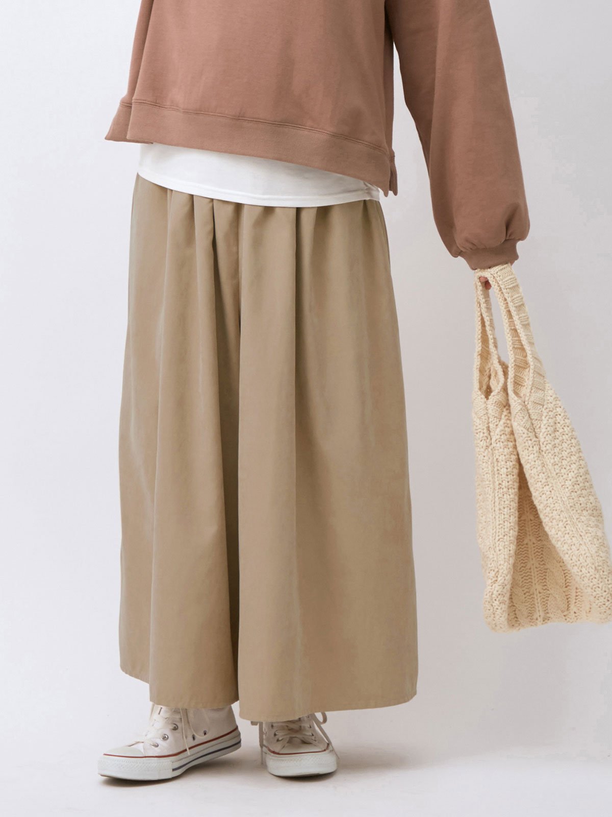 マタニティ パンツ サロペット 産前産後対応 ピーチ素材ギャザーパンツ 裾が床につかない機能付き マタニティウェア 授乳服通販 エンジェリーベ 公式