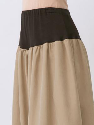 マタニティ パンツ|【産前産後対応】ピーチ素材ギャザーパンツ（裾が床につかない機能付き）【出産後も長く使える】