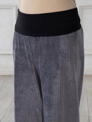 マタニティ パンツ|【マタニティ・産後兼用】ストレッチニットコールワイドパンツ(裾が床につかない機能付き)【出産後も長く使える】