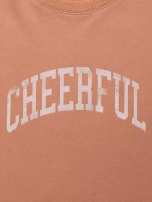 マタニティ トップス|ミニ裏毛裏起毛ビックシルエットロゴチュニック　マタニティ・授乳服【出産後も長く使える】