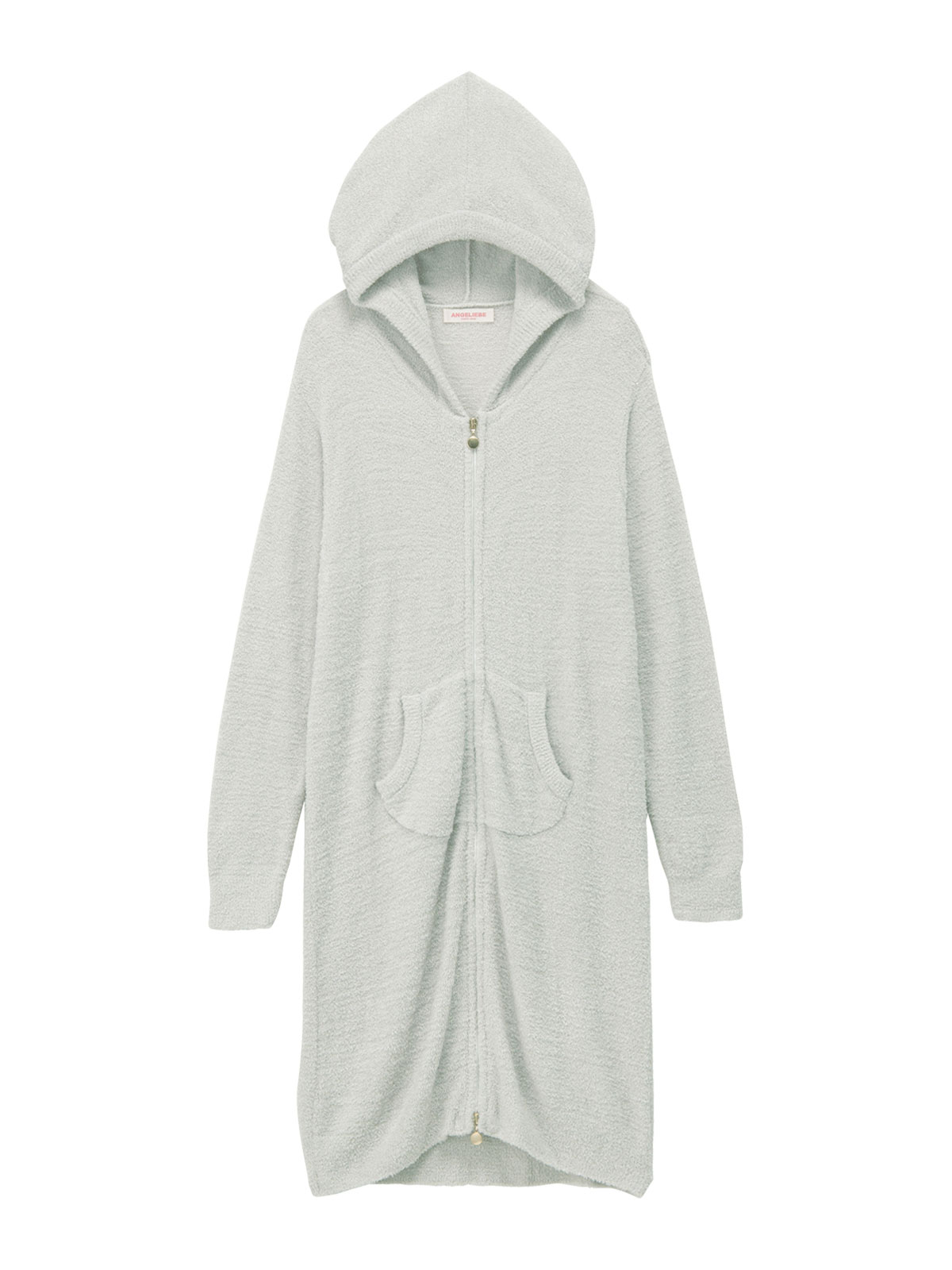 【ANGELIEBE/エンジェリーベ】 【マタニティ・授乳服】もちもちニットフードパーカー【産前産後対応】 アイスグレー フリー