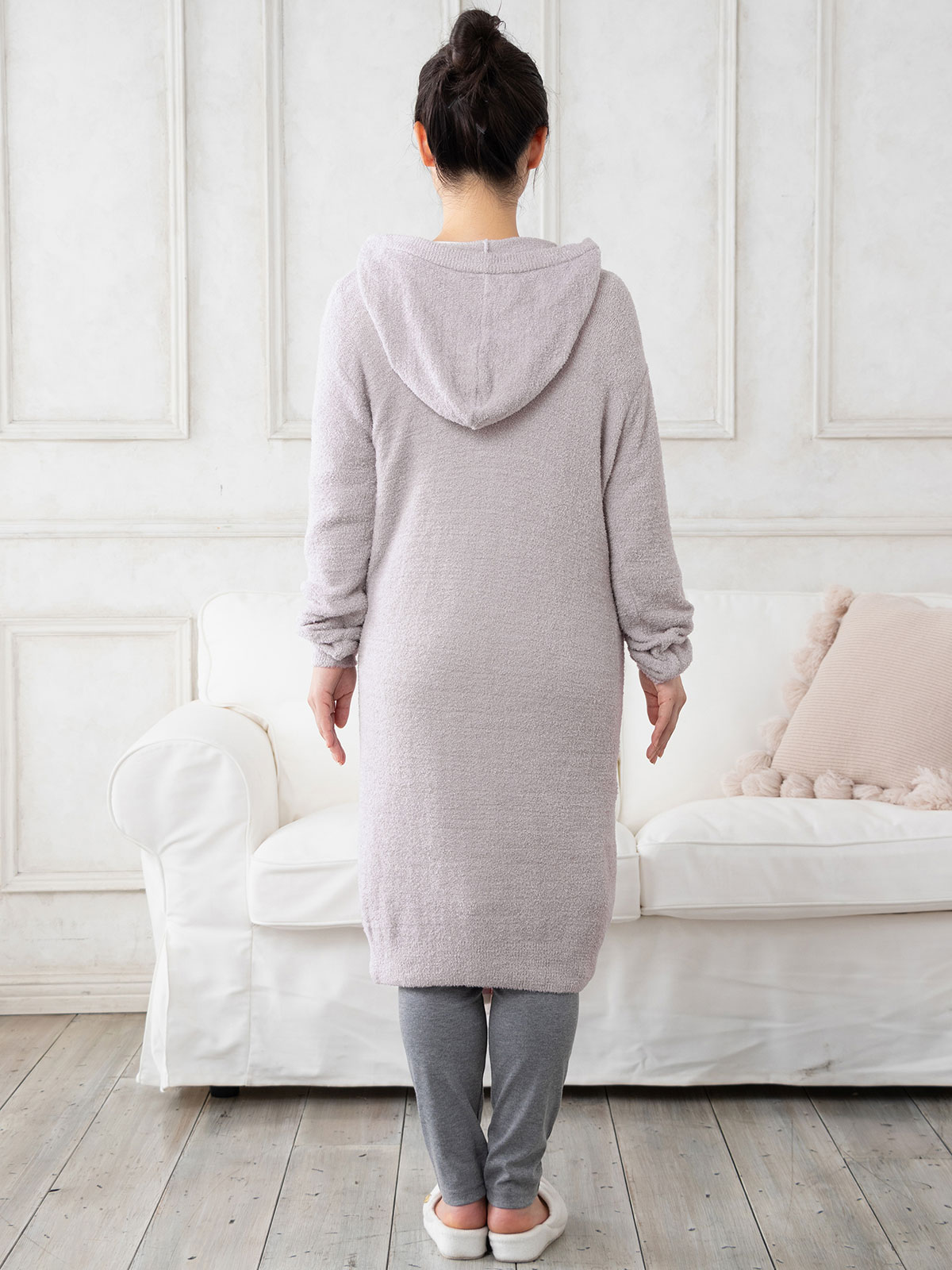 マタニティ パジャマ・ルームウェア|【マタニティ・授乳服】もちもちニットフードパーカー【産前産後対応】