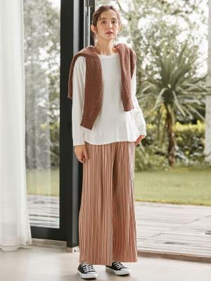 マタニティ トップス|ラウンドヘムロンT　マタニティ・授乳服【出産後も長く使える】